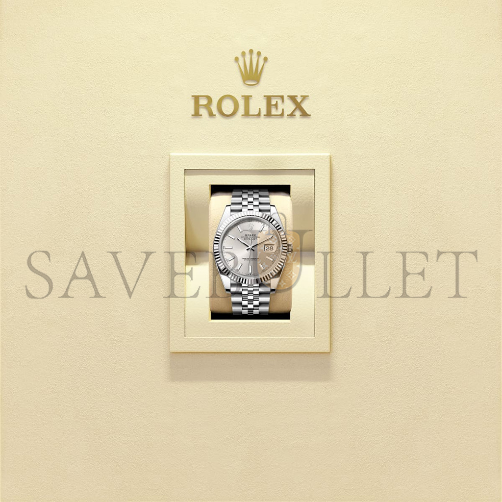 RO*EX DATEJUST 41 OYSTER, 41 MM, OYSTERSTEEL AND WHITE GOLD WATCH 126334-0004