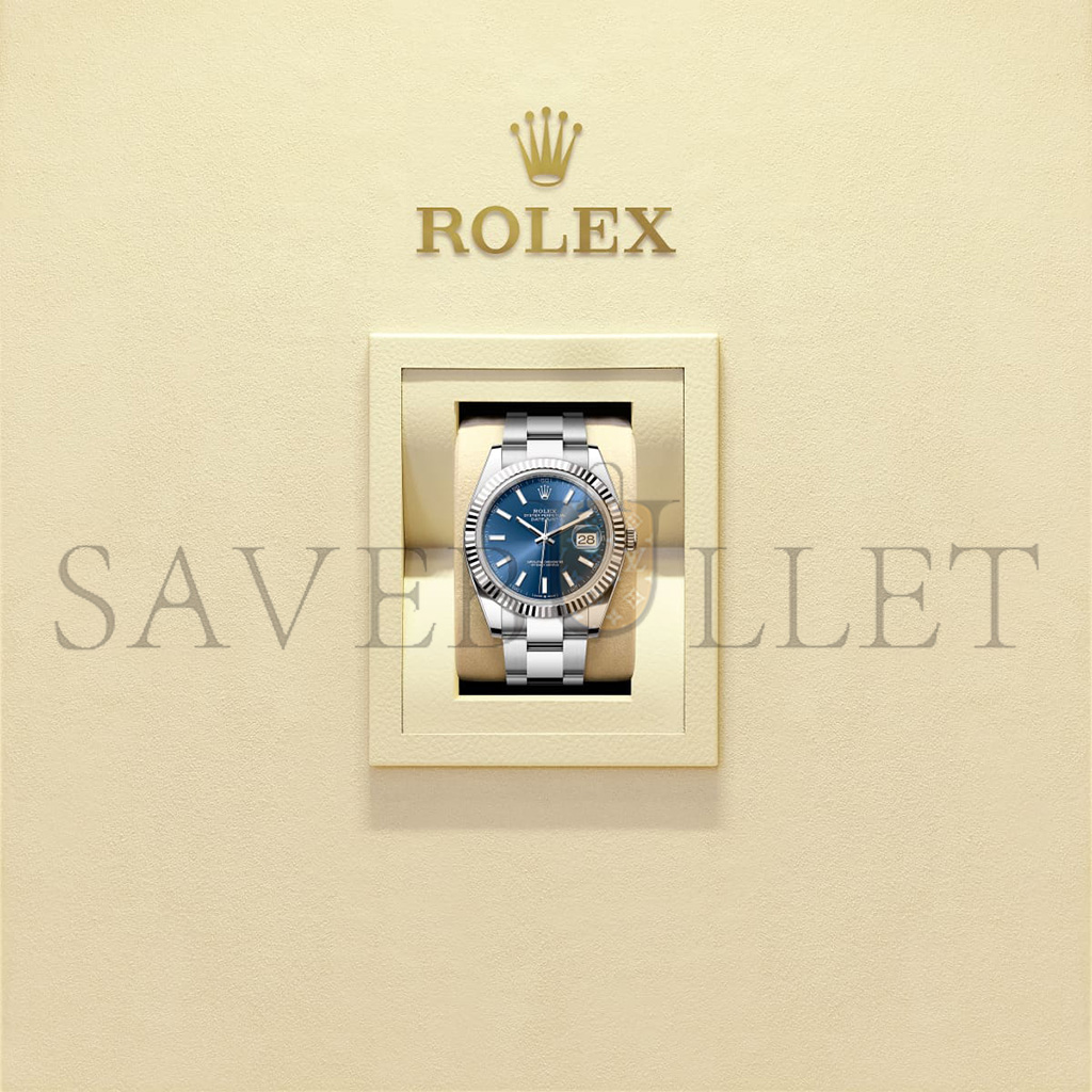 RO*EX DATEJUST 41 OYSTER, 41 MM, OYSTERSTEEL AND WHITE GOLD WATCH 126334-0001