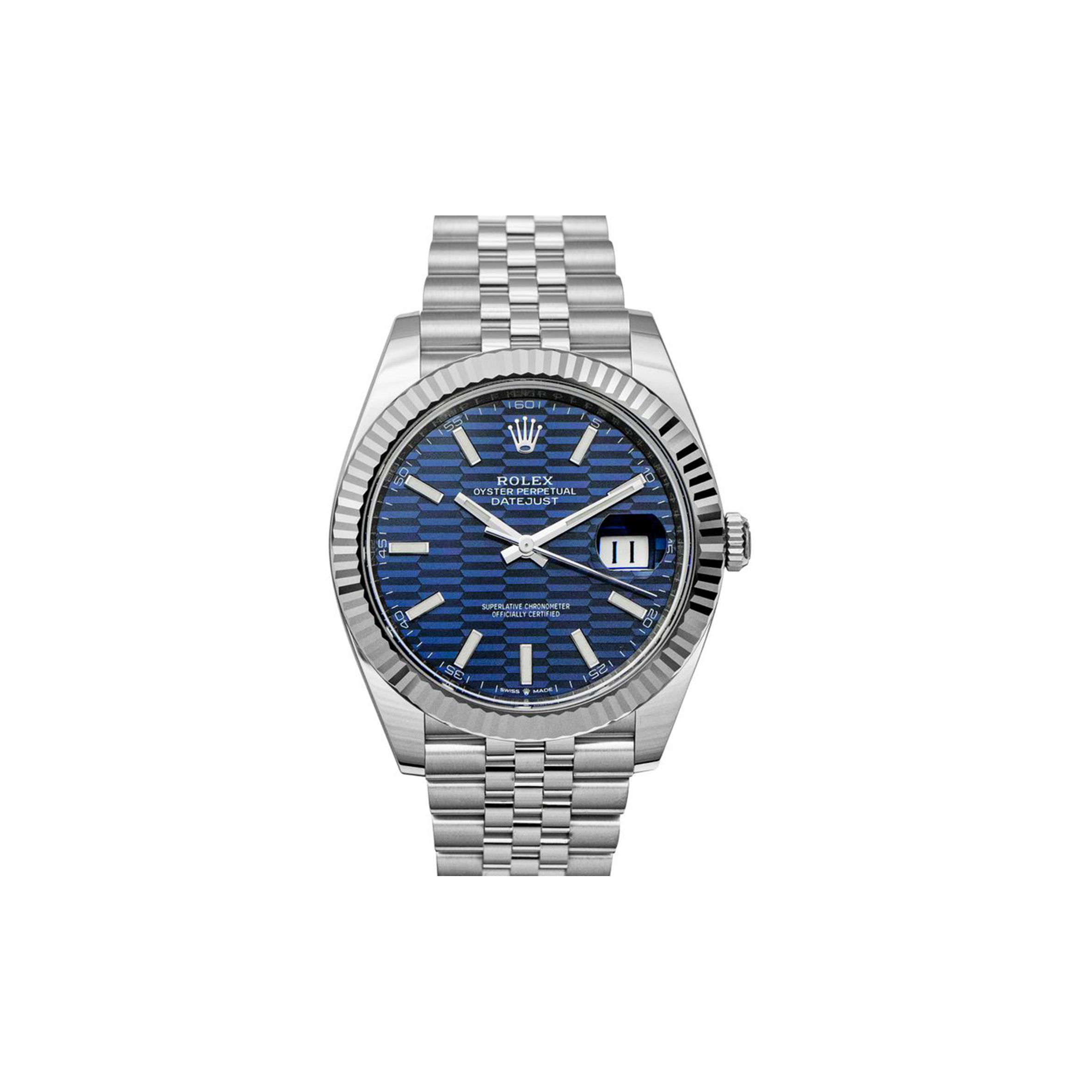 ROLEX DATEJUST SERIES BLUE DIAL MEN''S 18KT WHITE GOLD AUTOMATIC WATCH 126334-0032