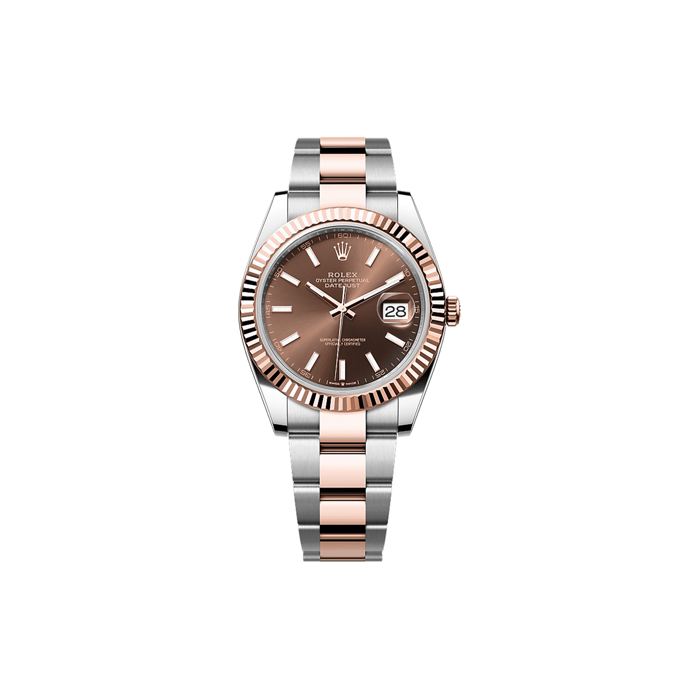 RO*EX DATEJUST 41 OYSTER, 41 MM, OYSTERSTEEL AND EVEROSE GOLD WATCH 126331-0001
