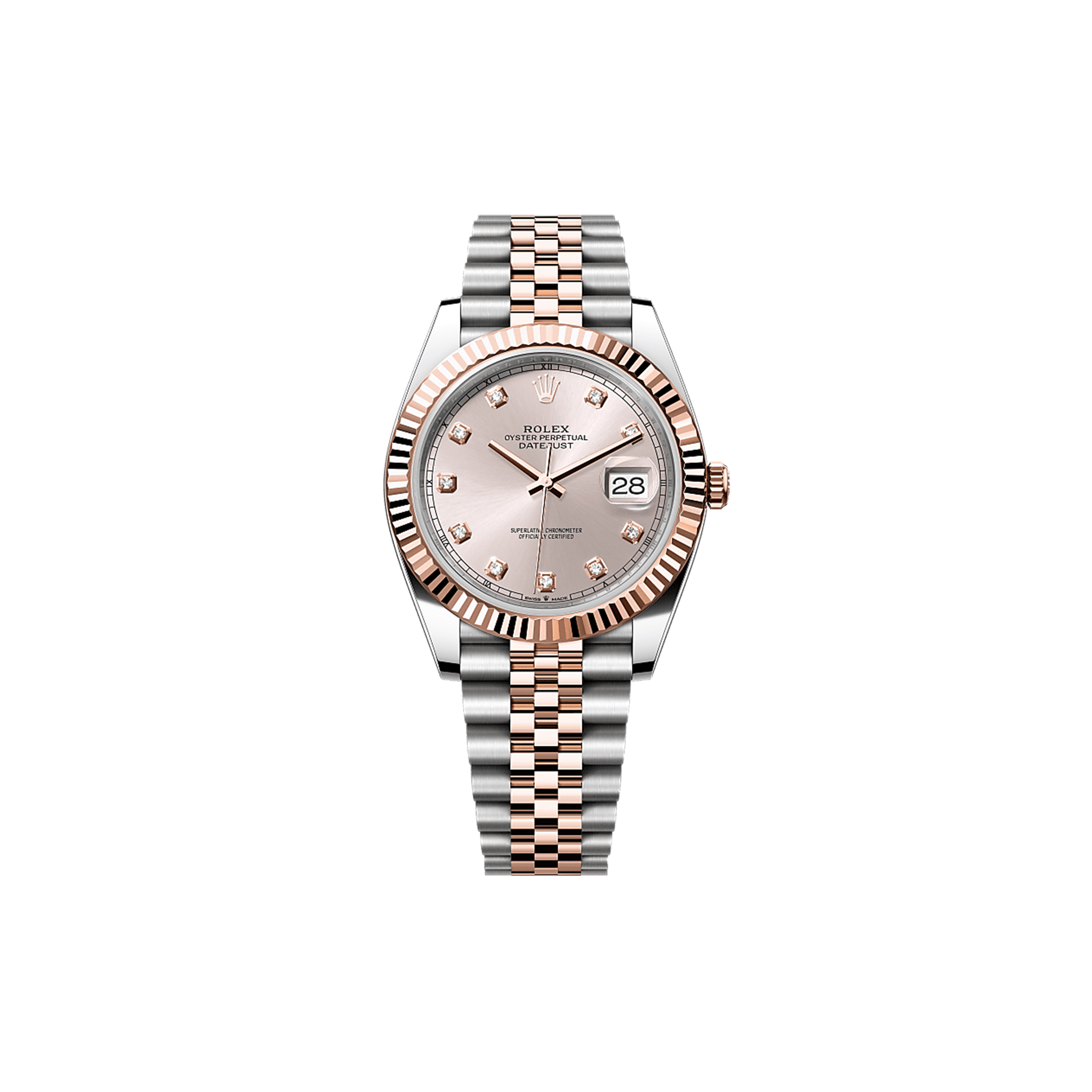 RO*EX DATEJUST 41 OYSTER, 41 MM, OYSTERSTEEL AND EVEROSE GOLD WATCH 126331-0008