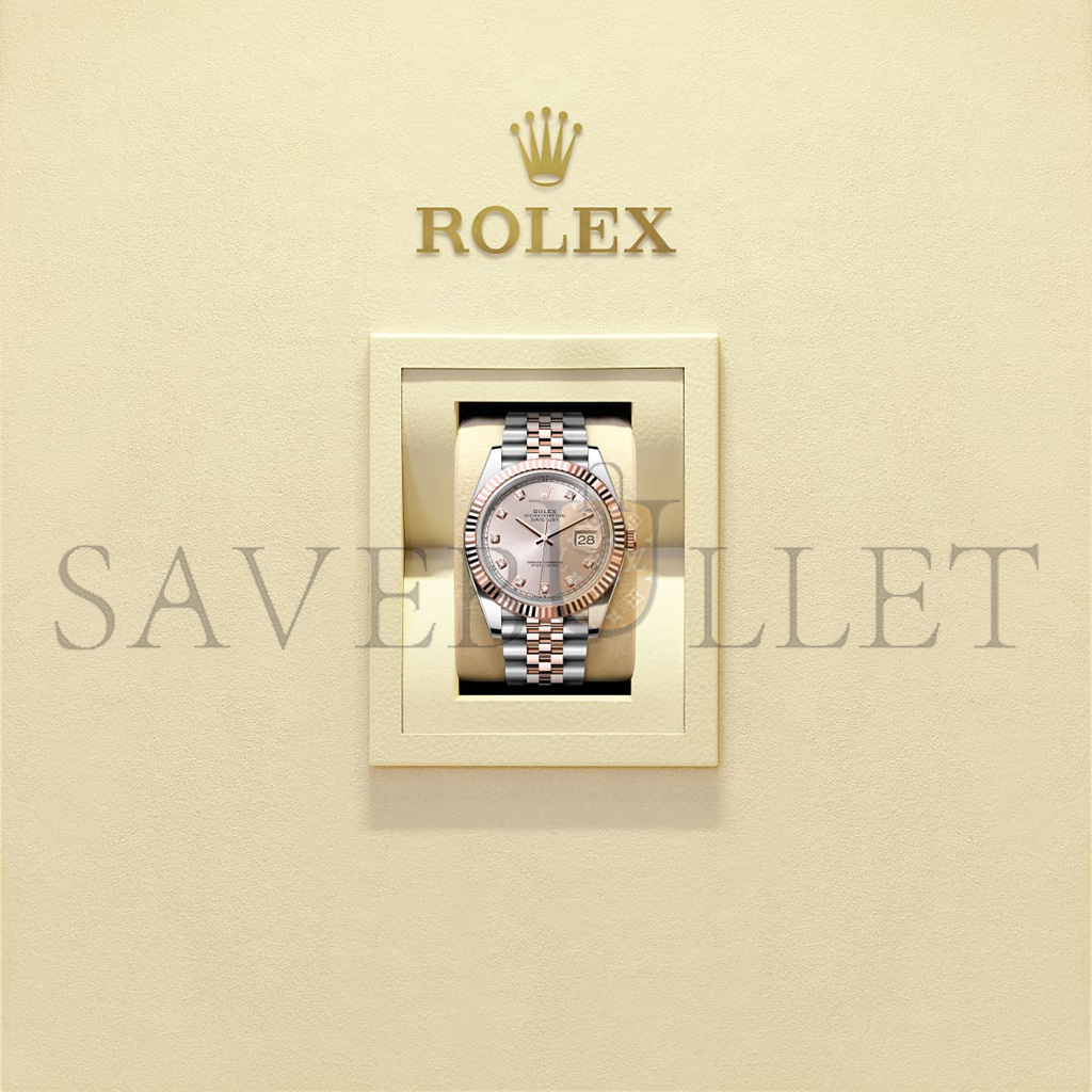 RO*EX DATEJUST 41 OYSTER, 41 MM, OYSTERSTEEL AND EVEROSE GOLD WATCH 126331-0008