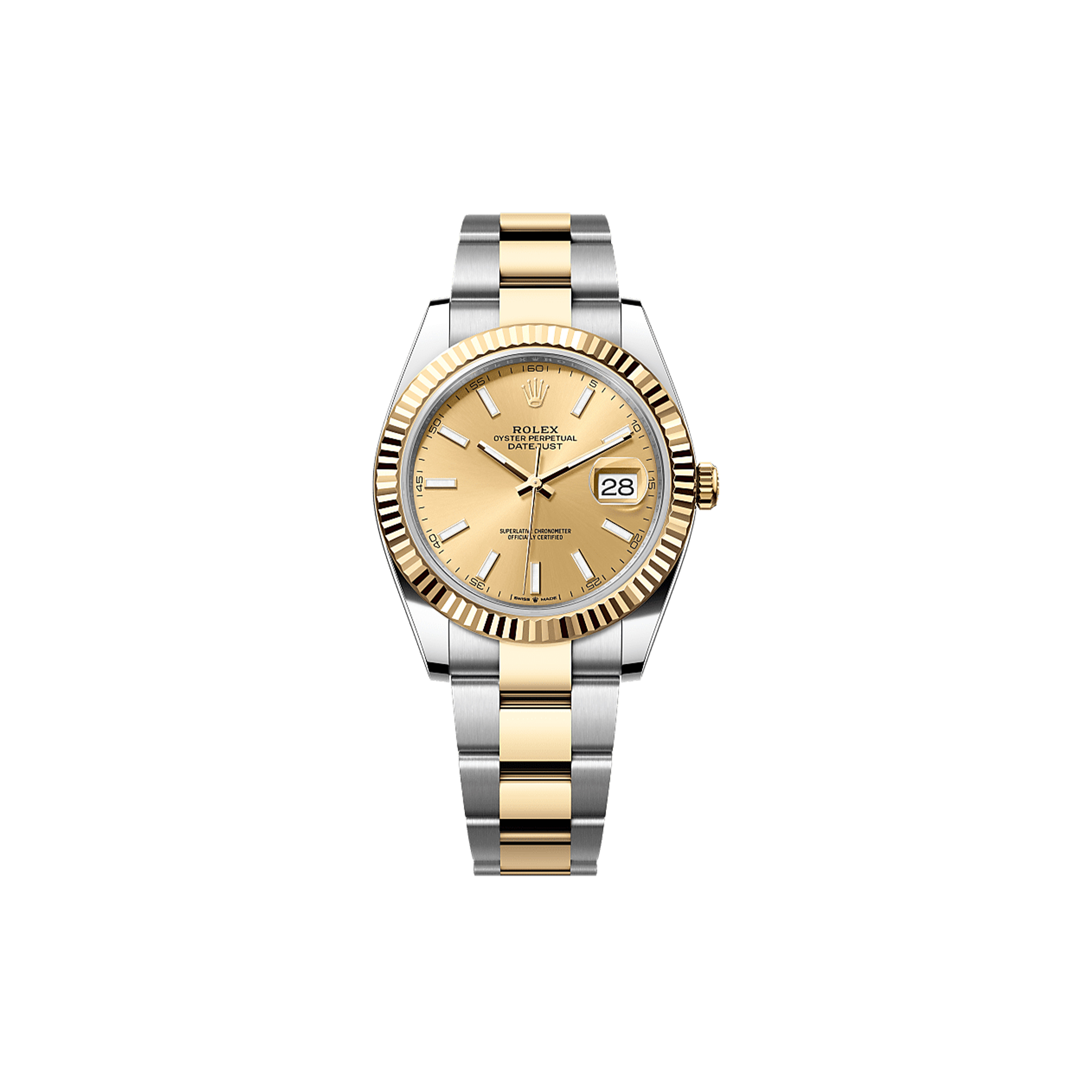 RO*EX DATEJUST 41 OYSTER, 41 MM, OYSTERSTEEL AND YELLOW GOLD WATCH 126333-0009