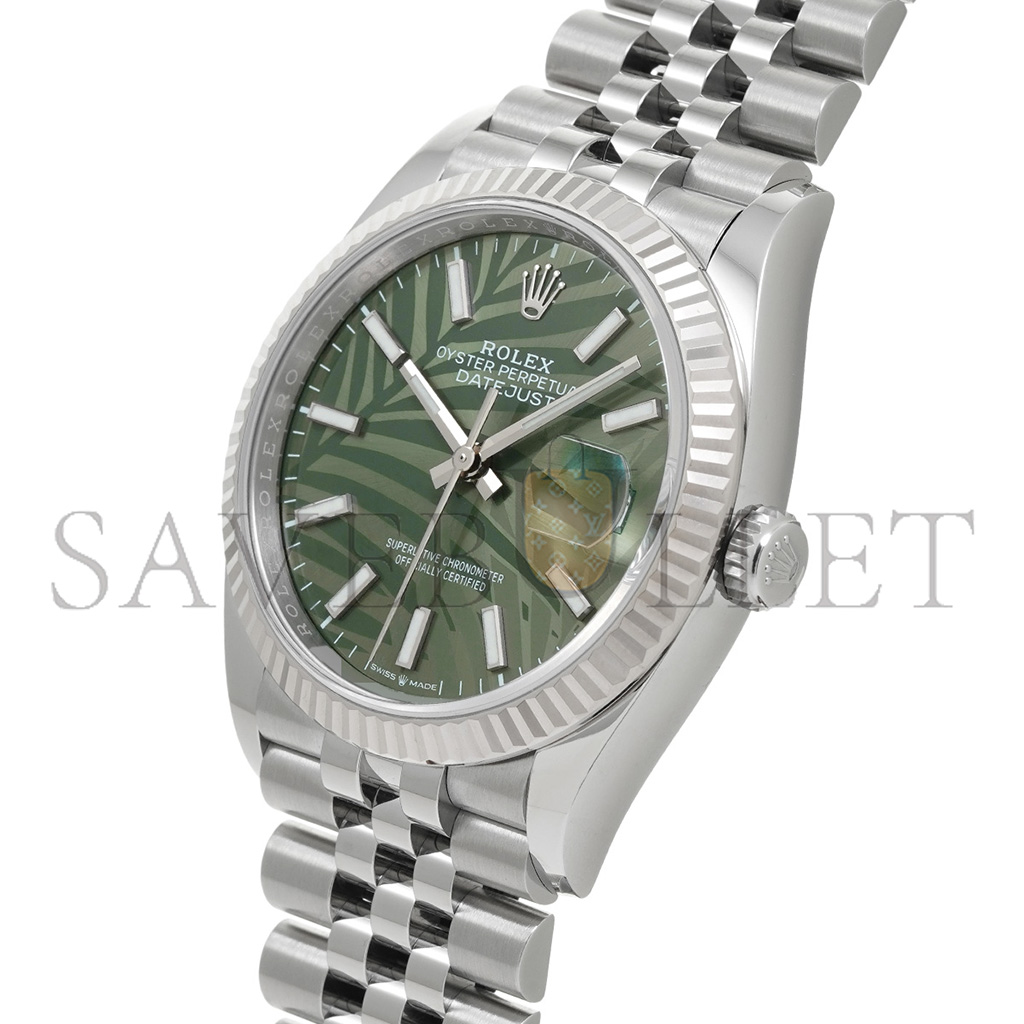 RO*EX DATEJUST OLIVE GREEN PALM THEME 41MM WATCH 126234-0047