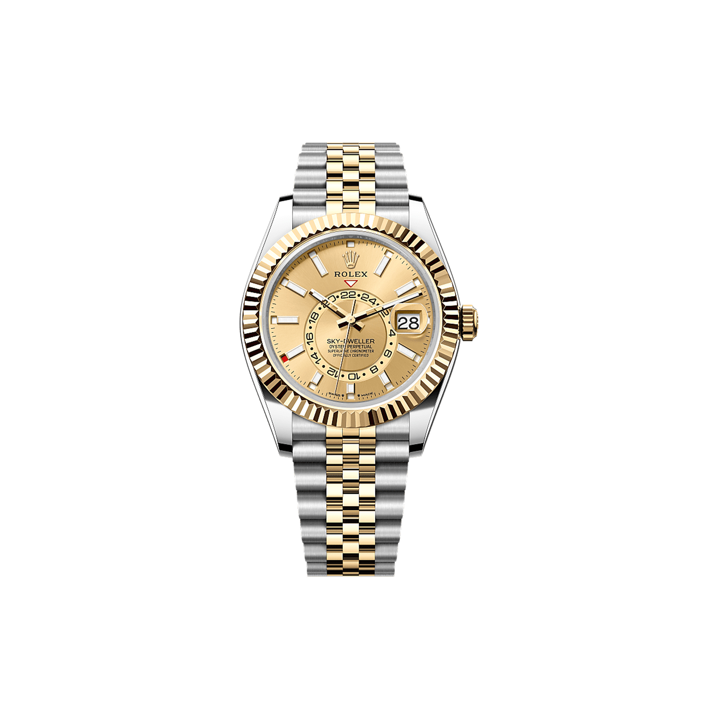 RO*EX SKY-DWELLER OYSTER, 42 MM, OYSTERSTEEL AND YELLOW GOLD WATCH 336933-0002