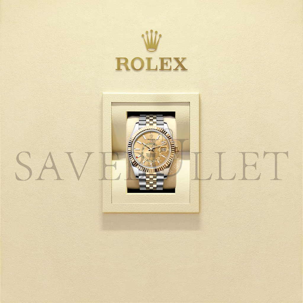 RO*EX SKY-DWELLER OYSTER, 42 MM, OYSTERSTEEL AND YELLOW GOLD WATCH 336933-0002