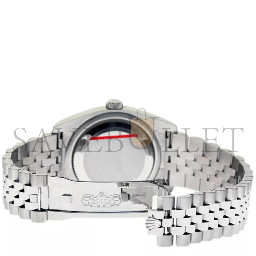 RO*EX DATEJUST BLACK DIAL STAINLESS STEEL JUBILEE BRACELET AUTOMATIC WATCH 116200