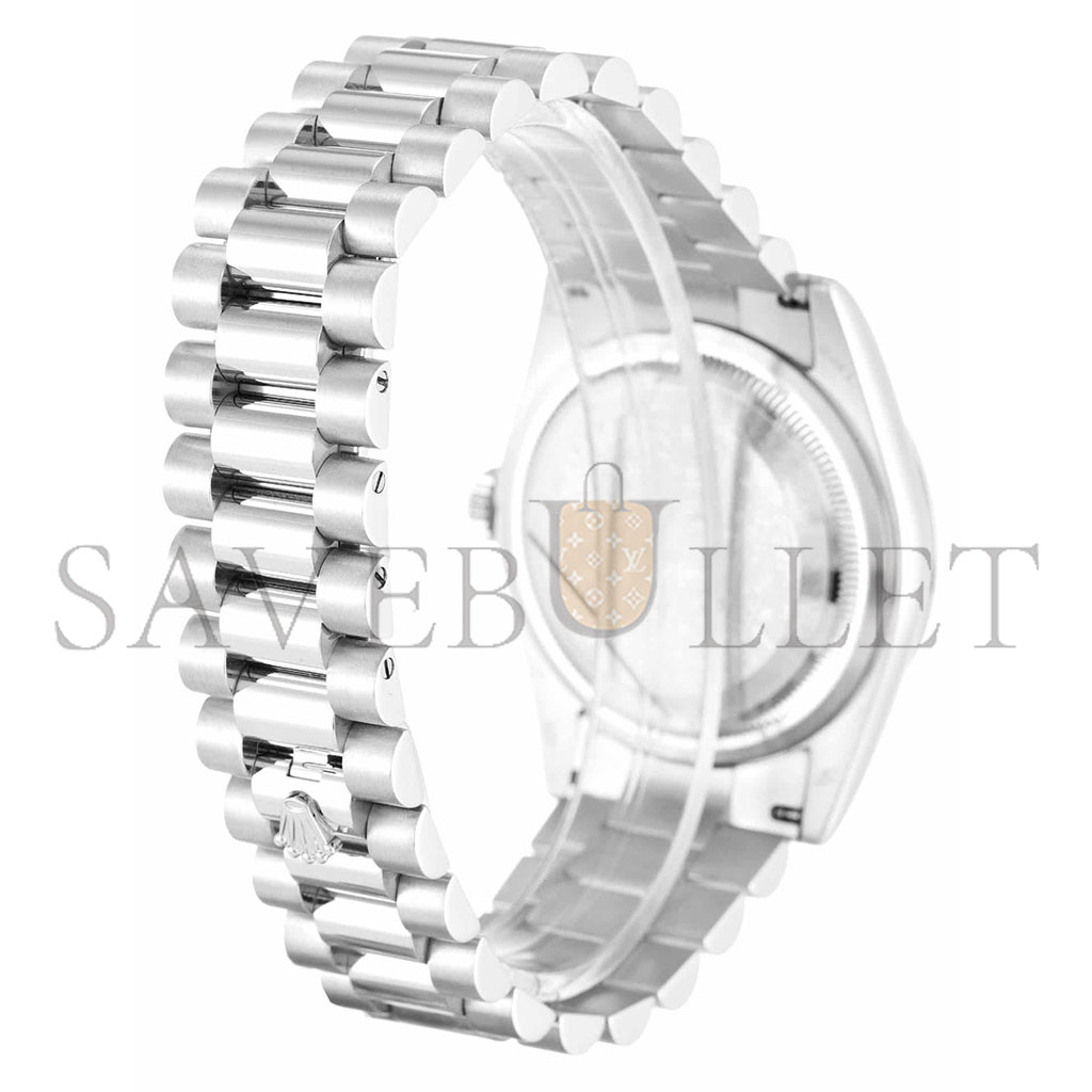 RO*EX DAY-DATE ICE BLUE, DIAGONAL MOTIF 40MM WATCH 228236