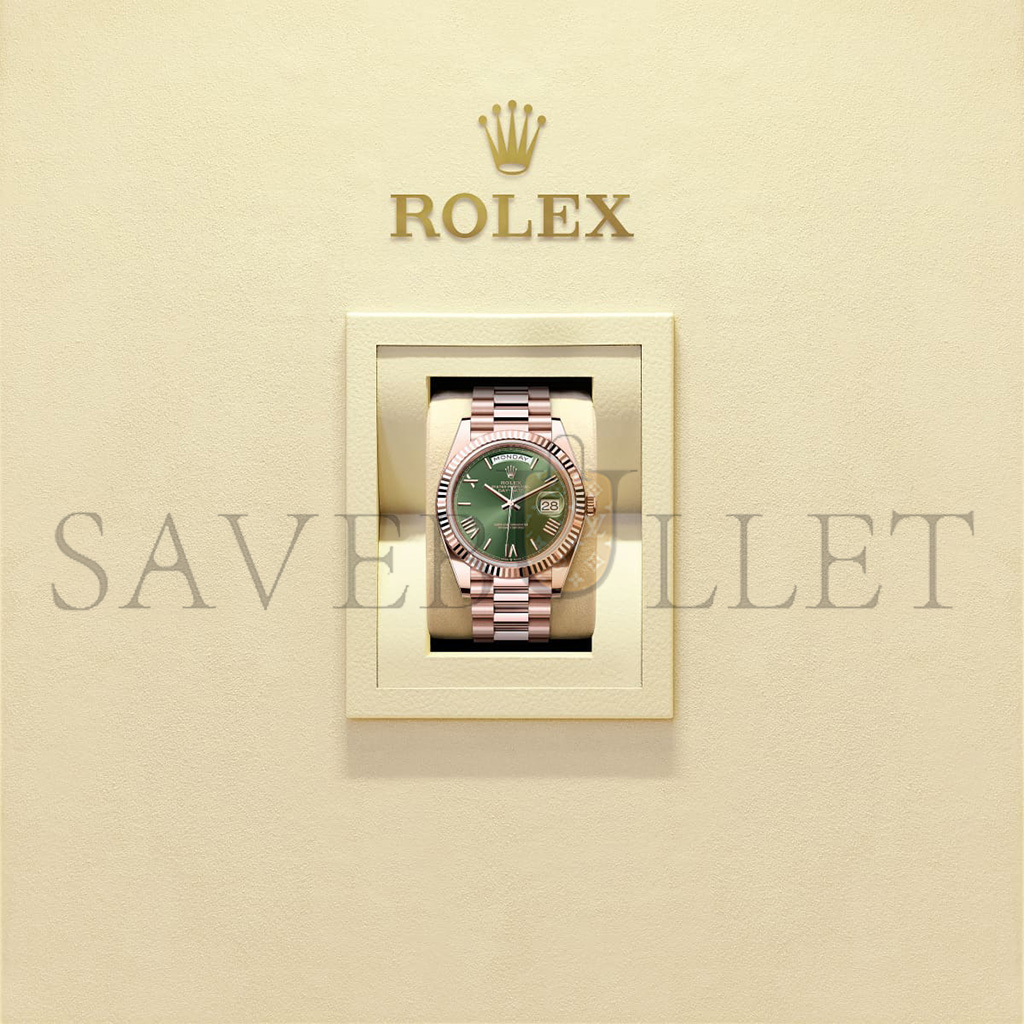 RO*EX DAY-DATE 40 OYSTER, 40 MM, EVEROSE GOLD WATCH 228235-0025