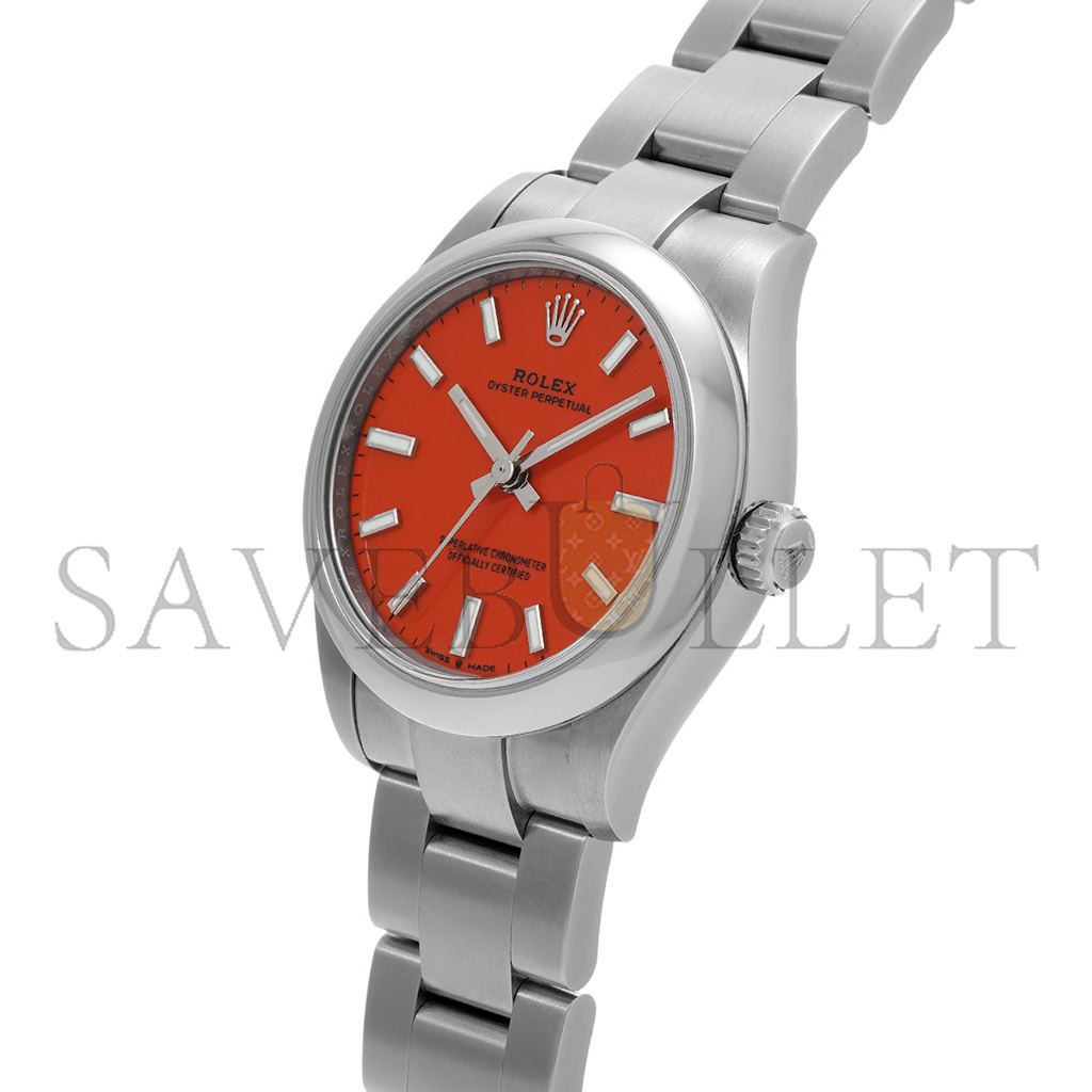 RO*EX OYSTER PERPETUAL CORAL RED WATCH 277200