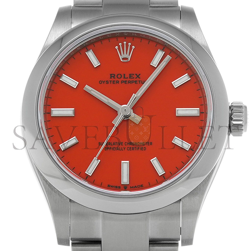 RO*EX OYSTER PERPETUAL CORAL RED WATCH 277200