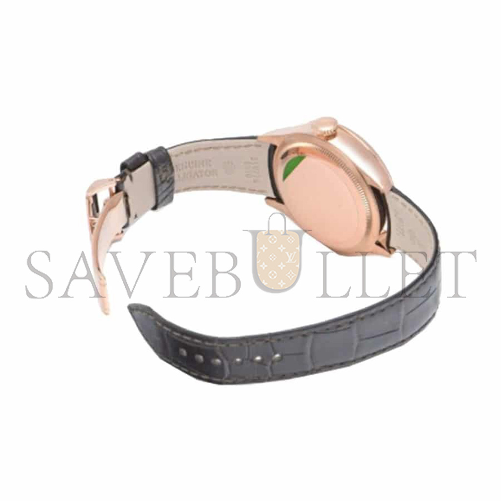 RO*EX CELLINI MOONPHASE WHITE 18K ROSE GOLD LEATHER EVEROSE WATCH 50535