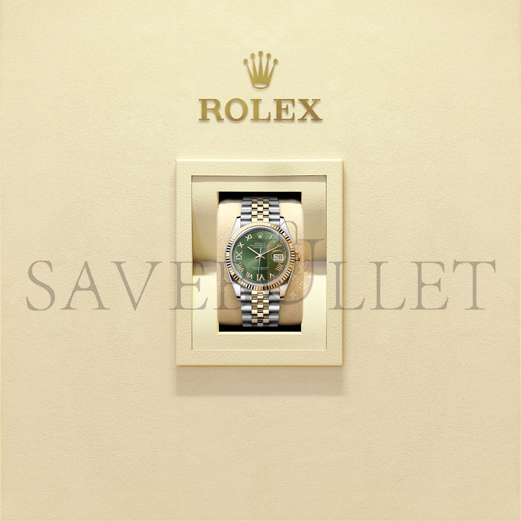 RO*EX DATEJUST 36 OYSTER, 36 MM, OYSTERSTEEL AND YELLOW GOLD 126233-0025
