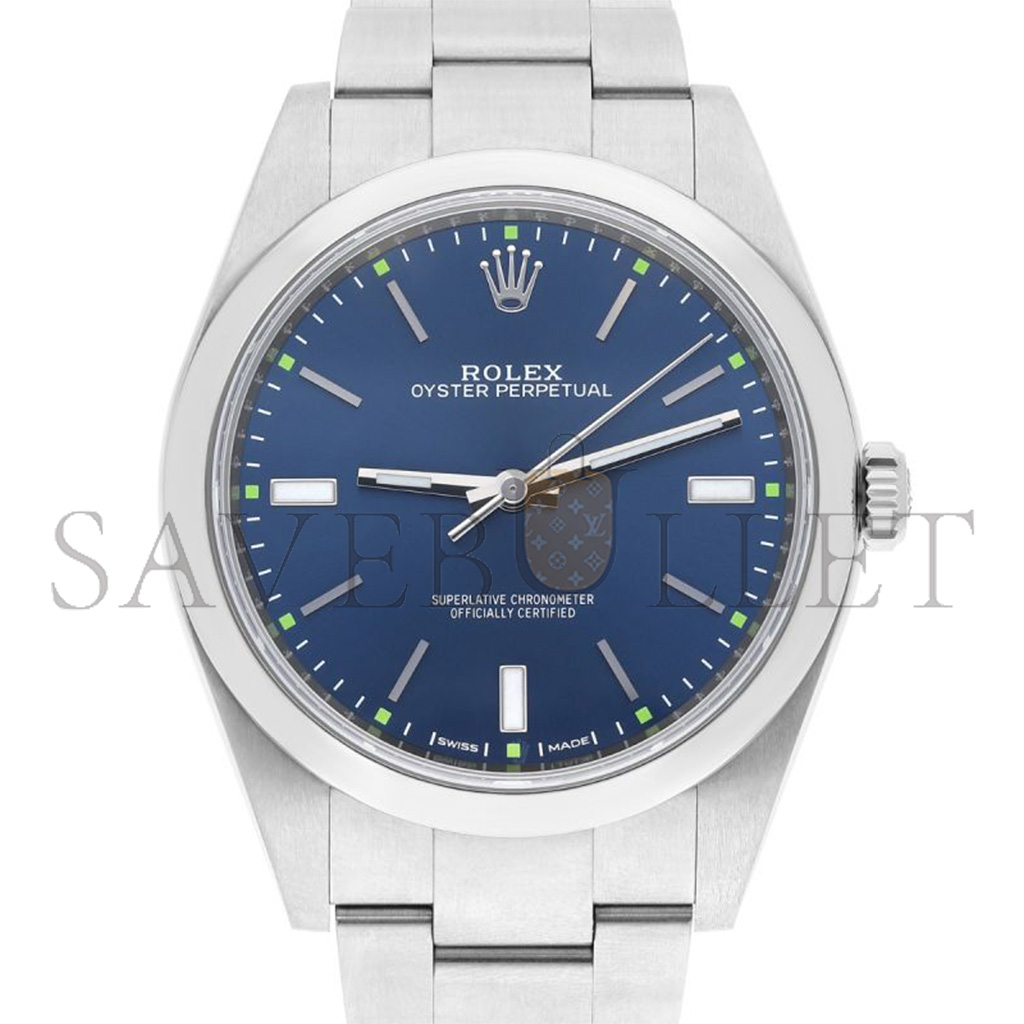 RO*EX OYSTER PERPETUAL BLUE DIAL STAINLESS STEEL 39MM 114300-0003