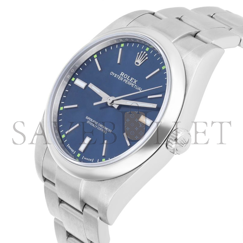 RO*EX OYSTER PERPETUAL BLUE DIAL STAINLESS STEEL 39MM 114300-0003