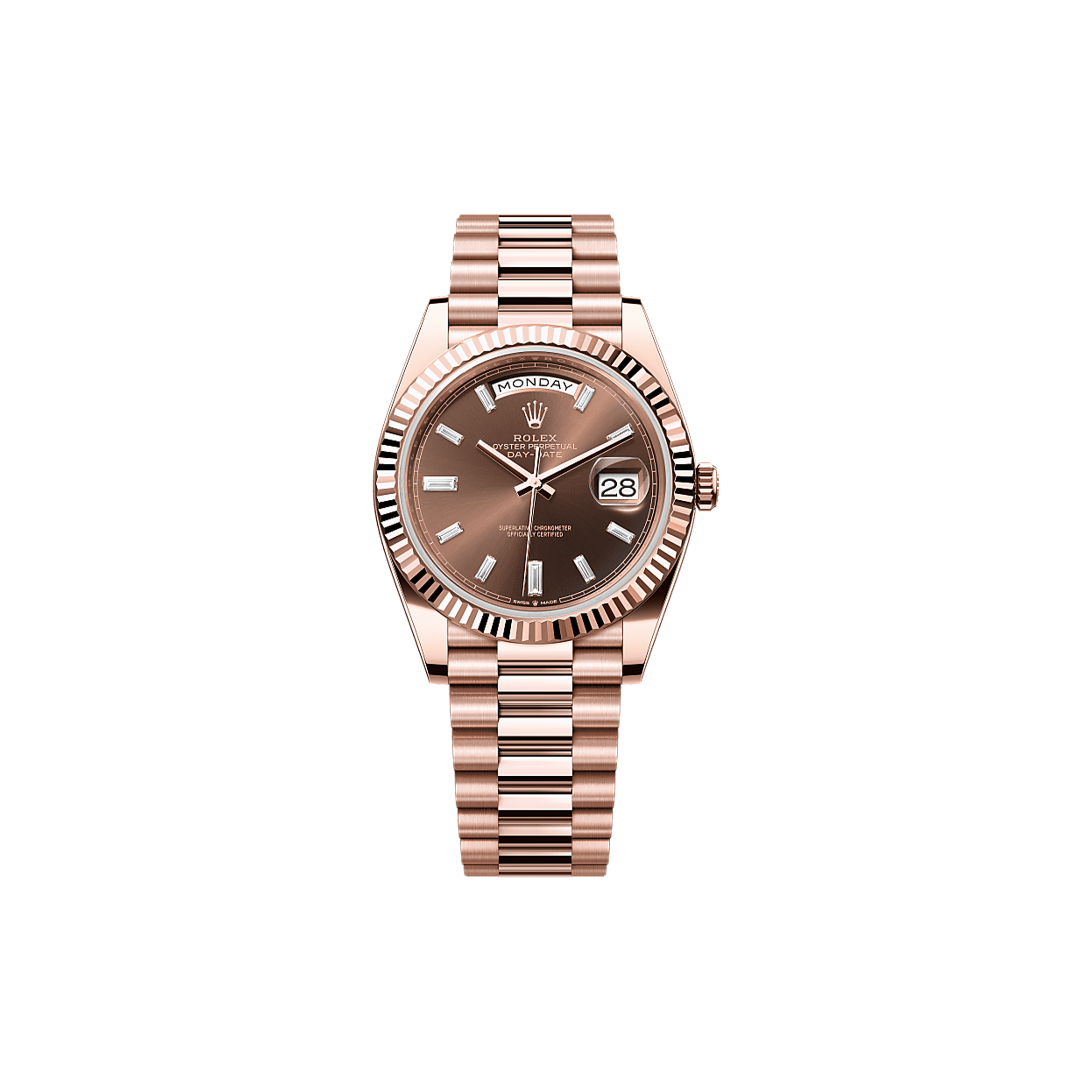 RO*EX DAY-DATE 40 OYSTER, 40 MM, EVEROSE GOLD WATCH 228235-0003
