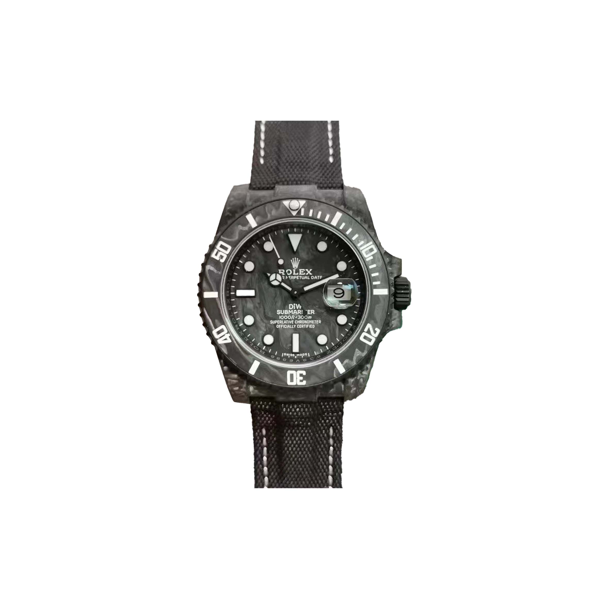 RO*EX SUBMARINER DIW CARBON WHITE ELEMENT WATCH 116610