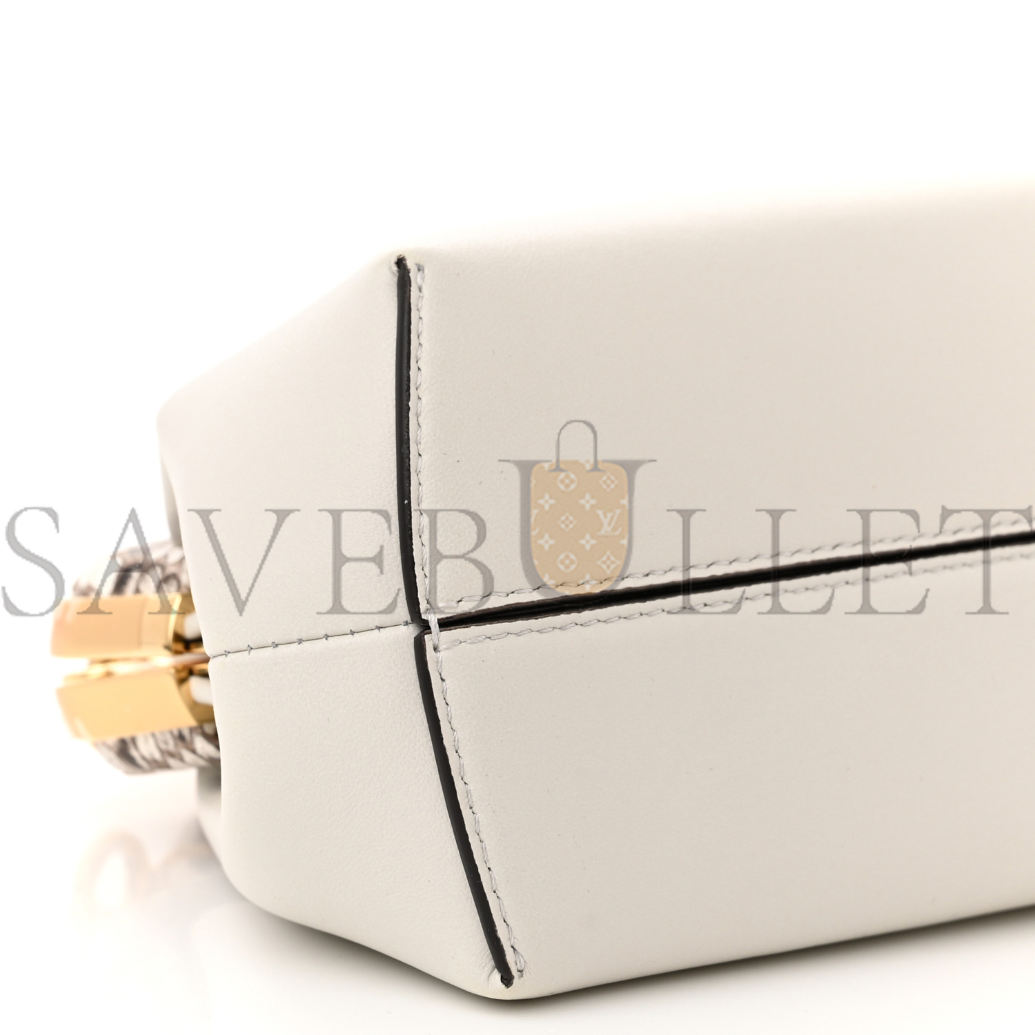 F**di shiny nappa snakeskin small F**di first white roccia (26*18*9.5cm)