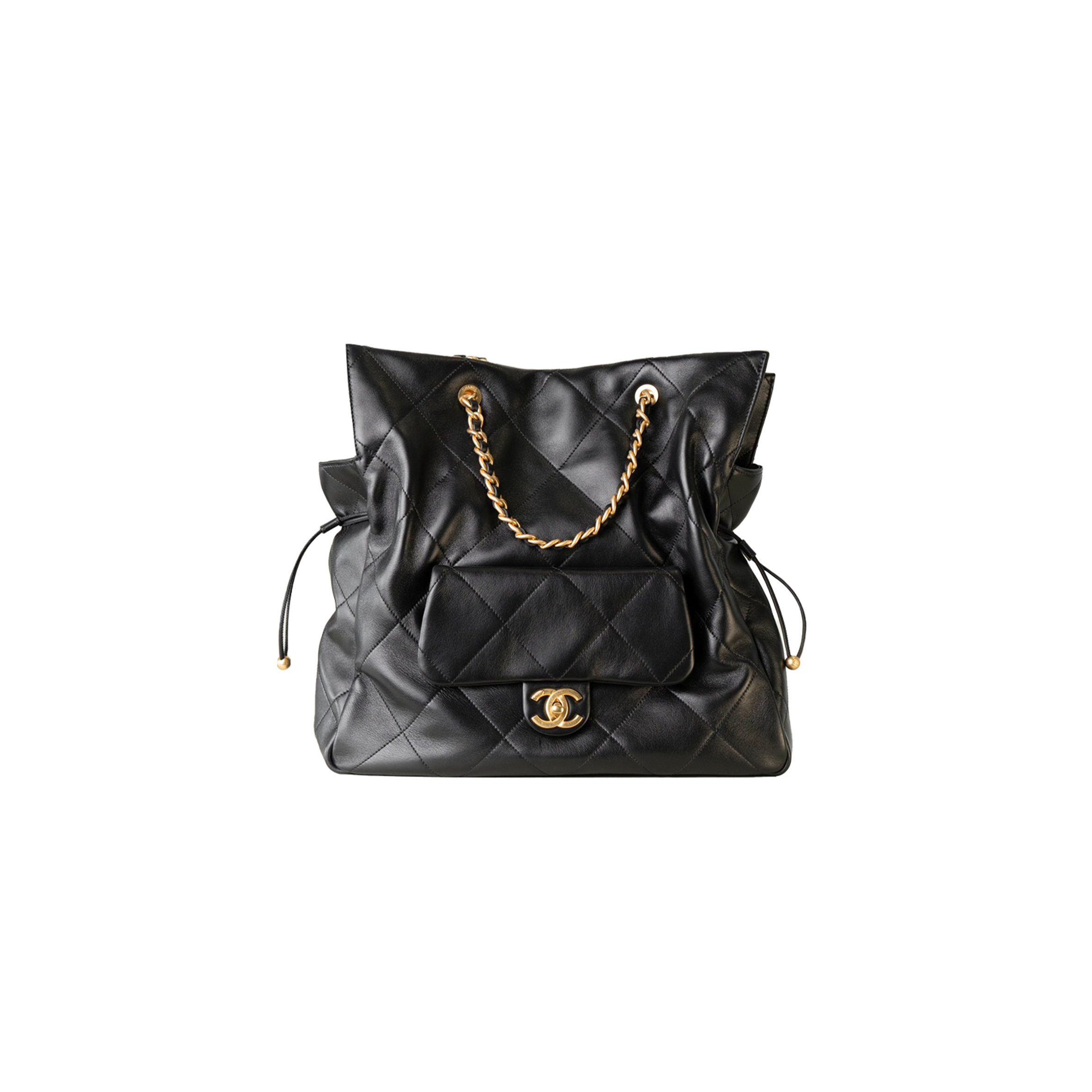 Ch*el 25c large drawstring shopping bag as5315 (36*34*12cm)