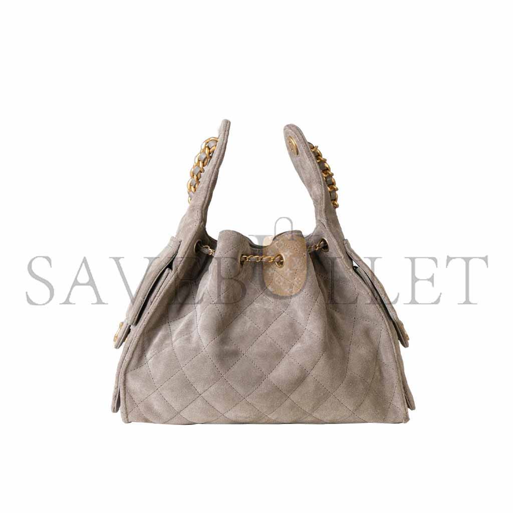 Ch*el 25c suede pocket hobo bag (30*26*14cm)
