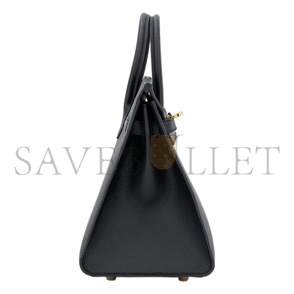 H**mes birkin 40 89 noir black epsom leather gold buckle bag 454077 (40*30*21cm)