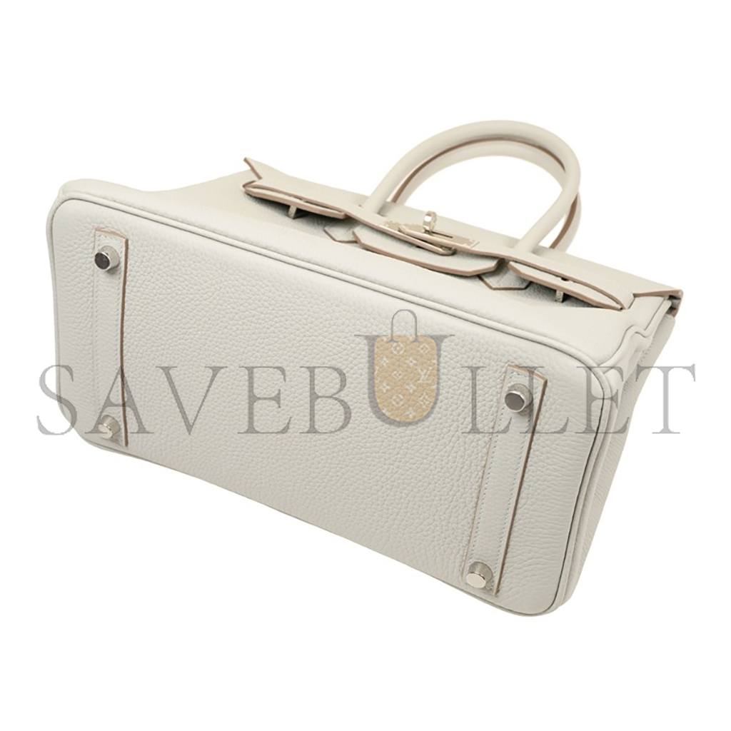 H**mes birkin 30 togo pure white cowhide handbag bk3080tcss (30*23*15cm)
