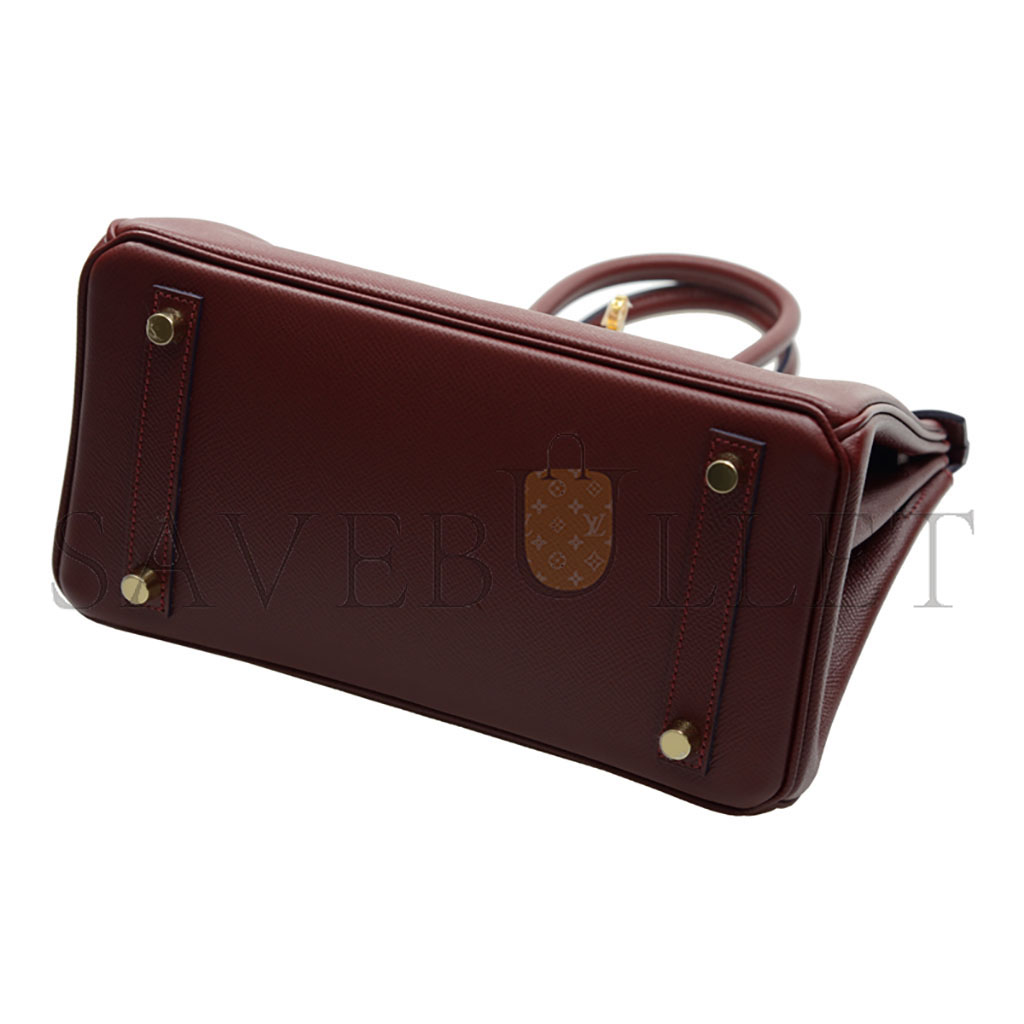 H**mes birkin 25 togo leather burgundy gold buckle bag bk2555epgp (25*20*13cm)