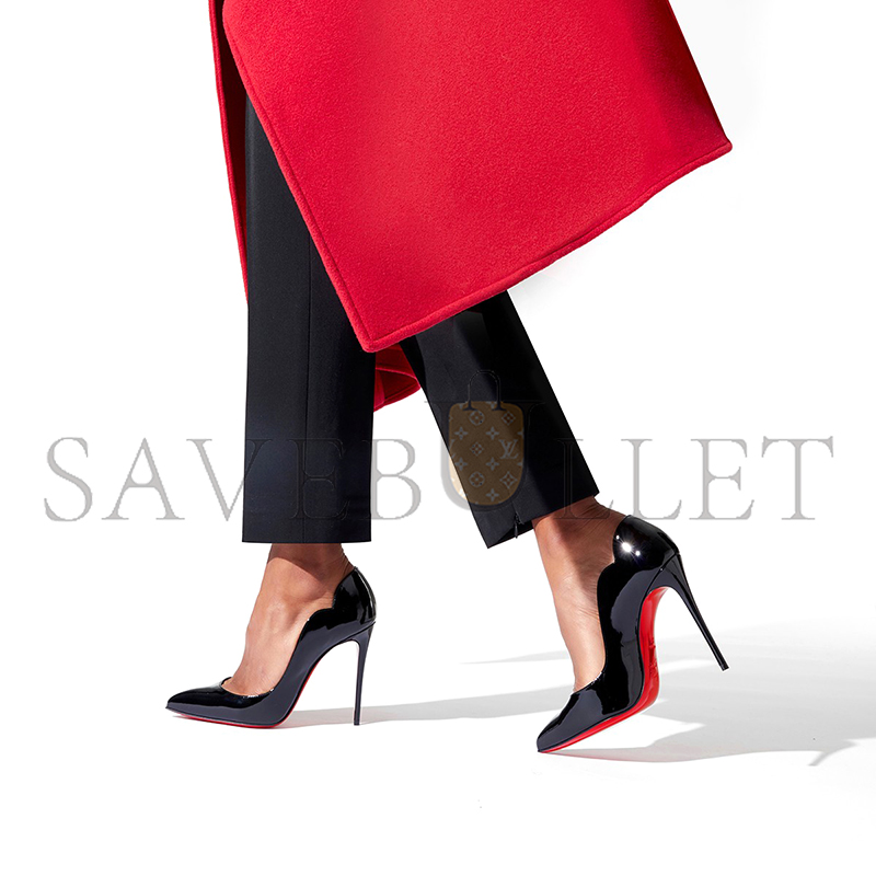 Ch**an louboutin hot chick 100 mm pumps-patent calf leather-black-women 1190911bk01