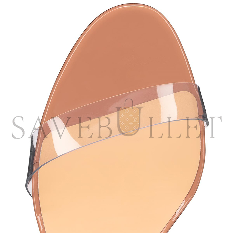 Ch**an louboutin just nothing 85 mm sandals-pvc and patent calf-blush-women 3190081pk1a