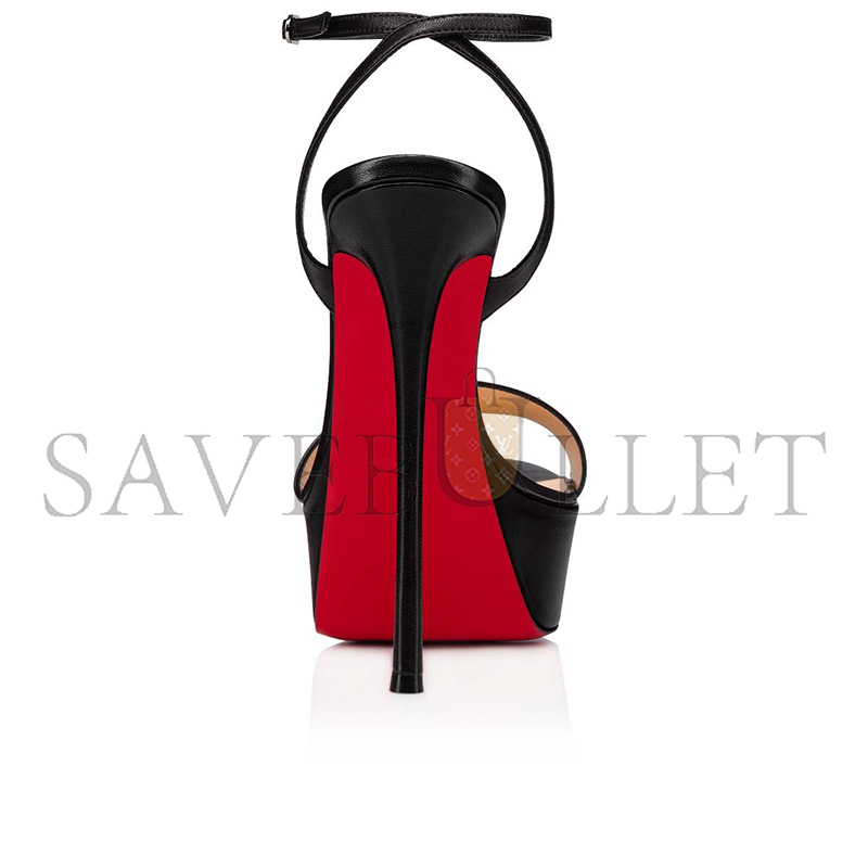 Ch**an louboutin loubi queen alta 150 mm sandals-nappa leather-black-women 3211198bk01