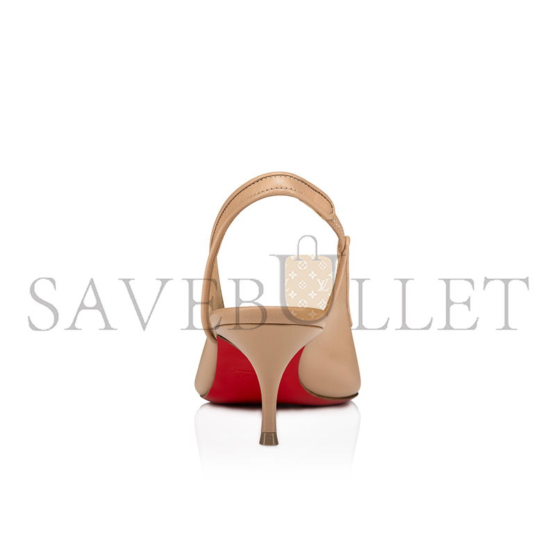 Ch**an louboutin sporty kate sling 55 mm sling back pumps-nappa leather-blush-women 3240004n295