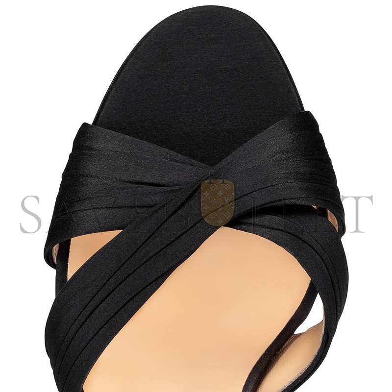 Ch**an louboutin nicol is back 85 mm mules-crepe satin-black-women 3200239bk01
