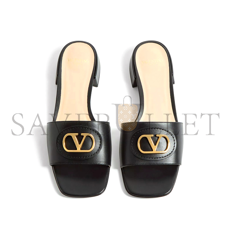 V*A(LENTINO VLOGO SIGNATURE SLIDE SANDAL IN CALFSKIN 20MM 6W0S0LT0DSH_0NO