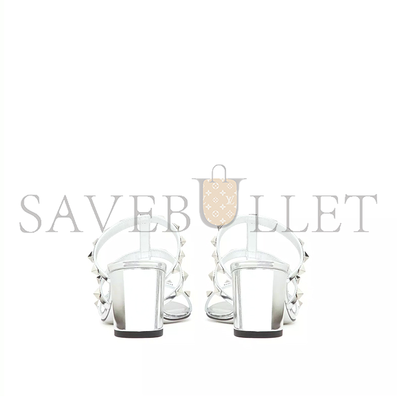 V*A(LENTINO ROCKSTUD MIRROR-EFFECT SLIDE SANDAL 60MM 3W2S0C47WRP_S13