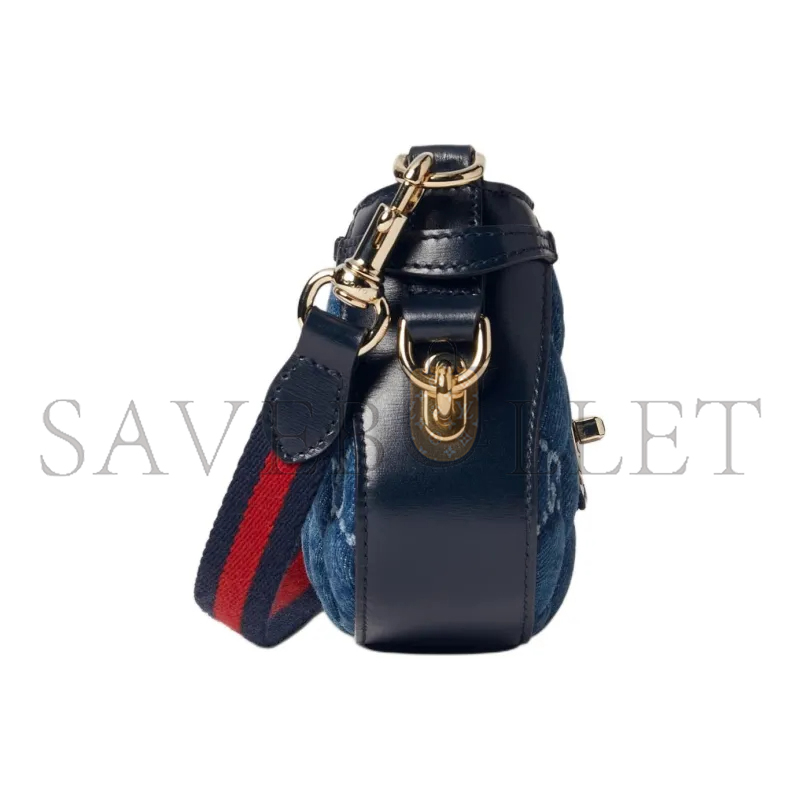 G*u*i denim shoulder bag 786015 (24*12*5cm)