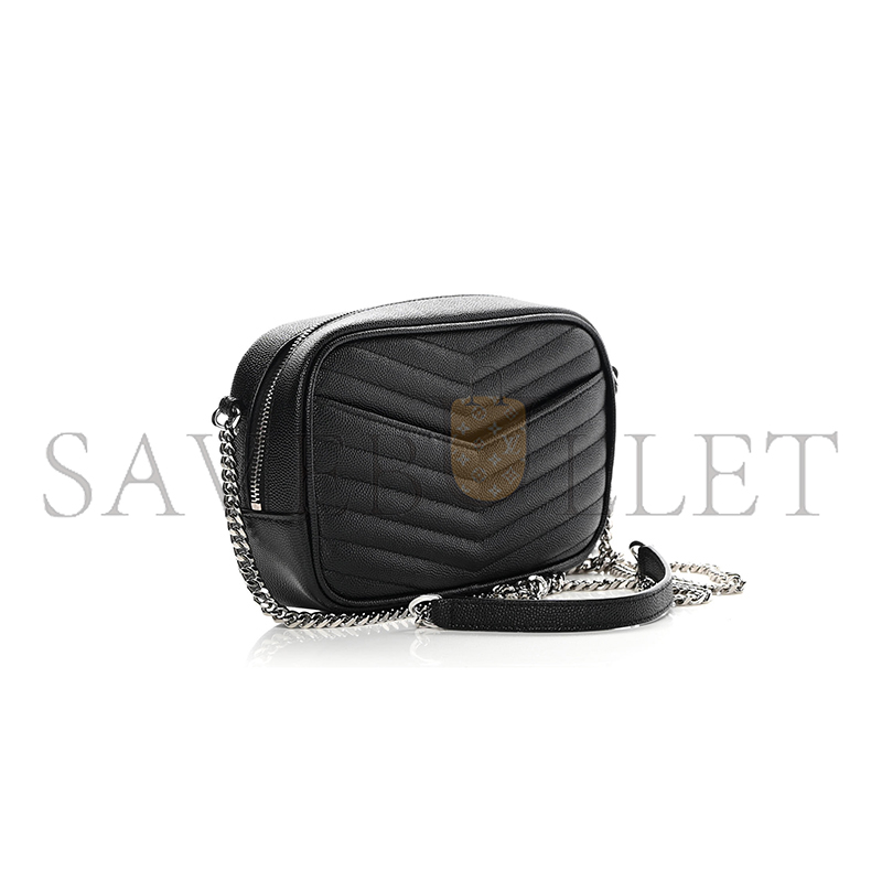 YSL MINI LOU BAG IN MATELASSÉ GRAIN DE POUDRE EMBOSSED LEATHER 6125791GF021000 (19*10.5*5cm)