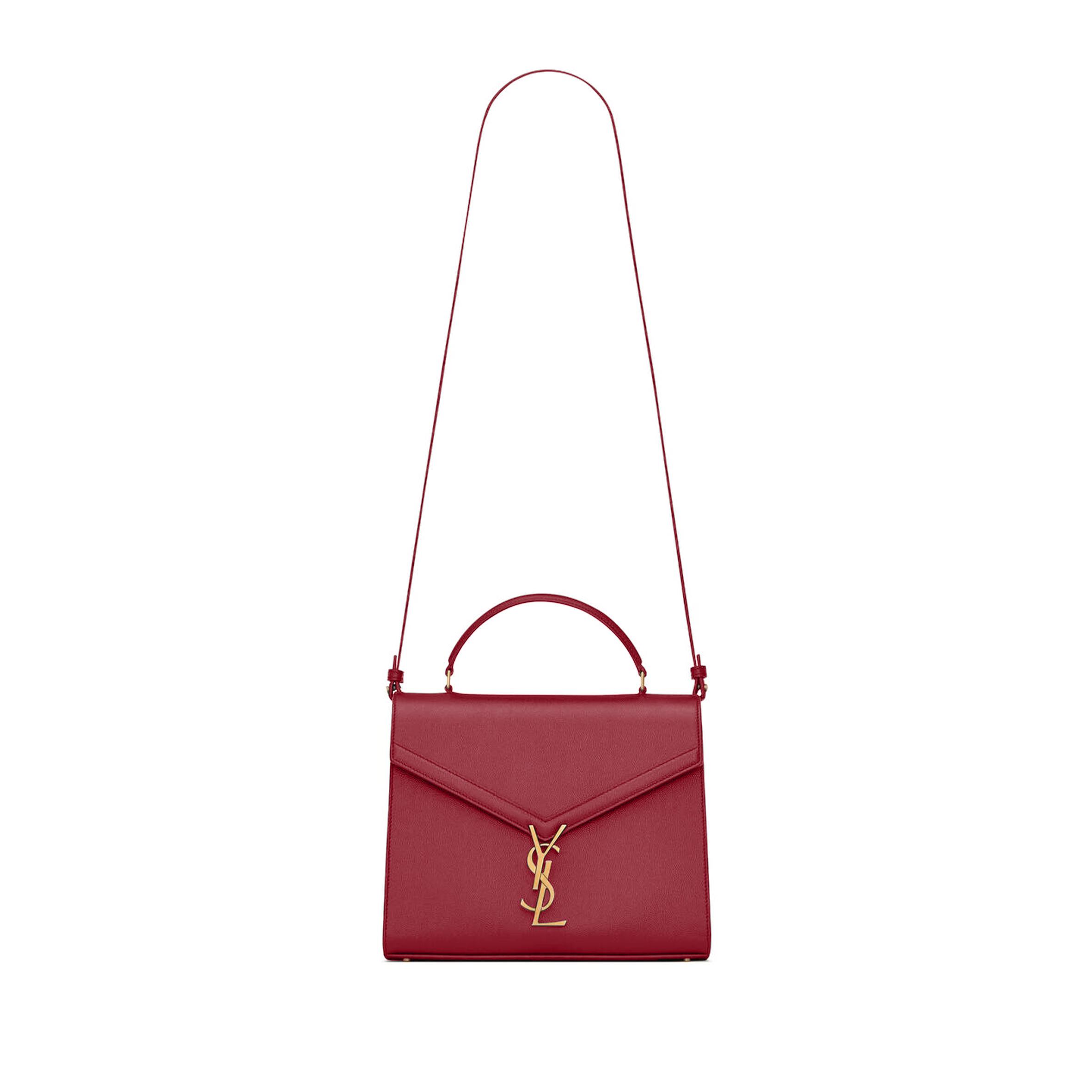 Y*L CASSANDRA MEDIUM TOP HANDLE BAG IN GRAIN DE POUDRE EMBOSSED LEATHER 578000114230 (24.5*20*11.5cm