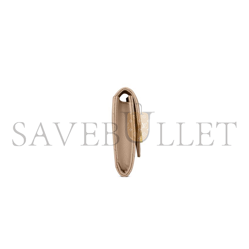 Y*L CASSANDRE MATELASSÉ SMALL ENVELOPE WALLET IN GRAIN DE POUDRE LEATHER 414404BOW012721 (13.5*9.5*3