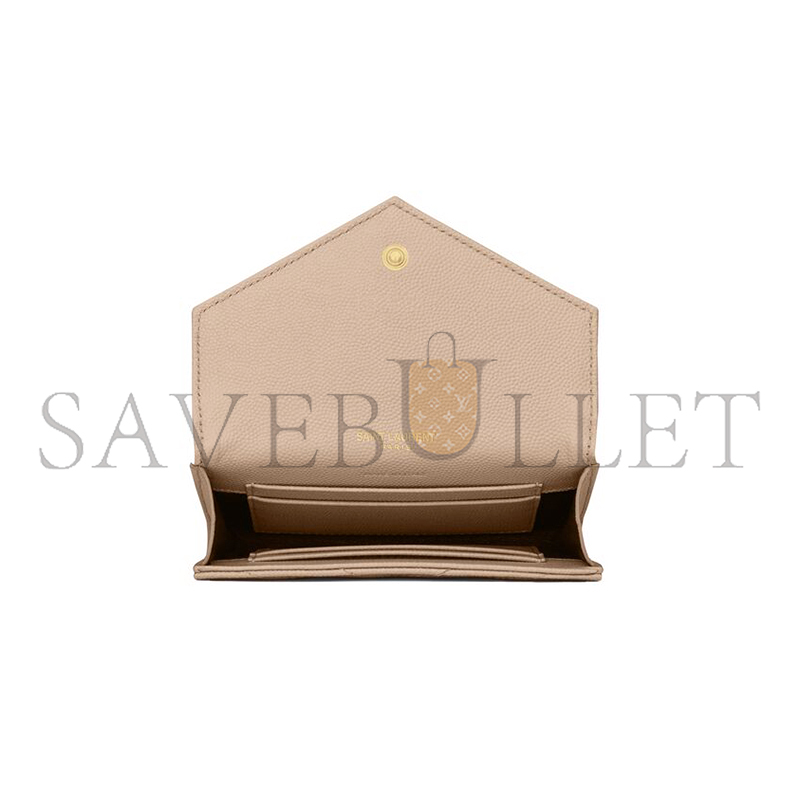 Y*L CASSANDRE MATELASSÉ SMALL ENVELOPE WALLET IN GRAIN DE POUDRE LEATHER 414404BOW012721 (13.5*9.5*3
