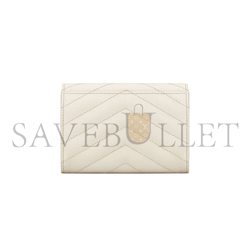 Y*L CASSANDRE MATELASSÉ SMALL ENVELOPE WALLET IN GRAIN DE POUDRE LEATHER 414404BOW019207 (13.5*9.5*3