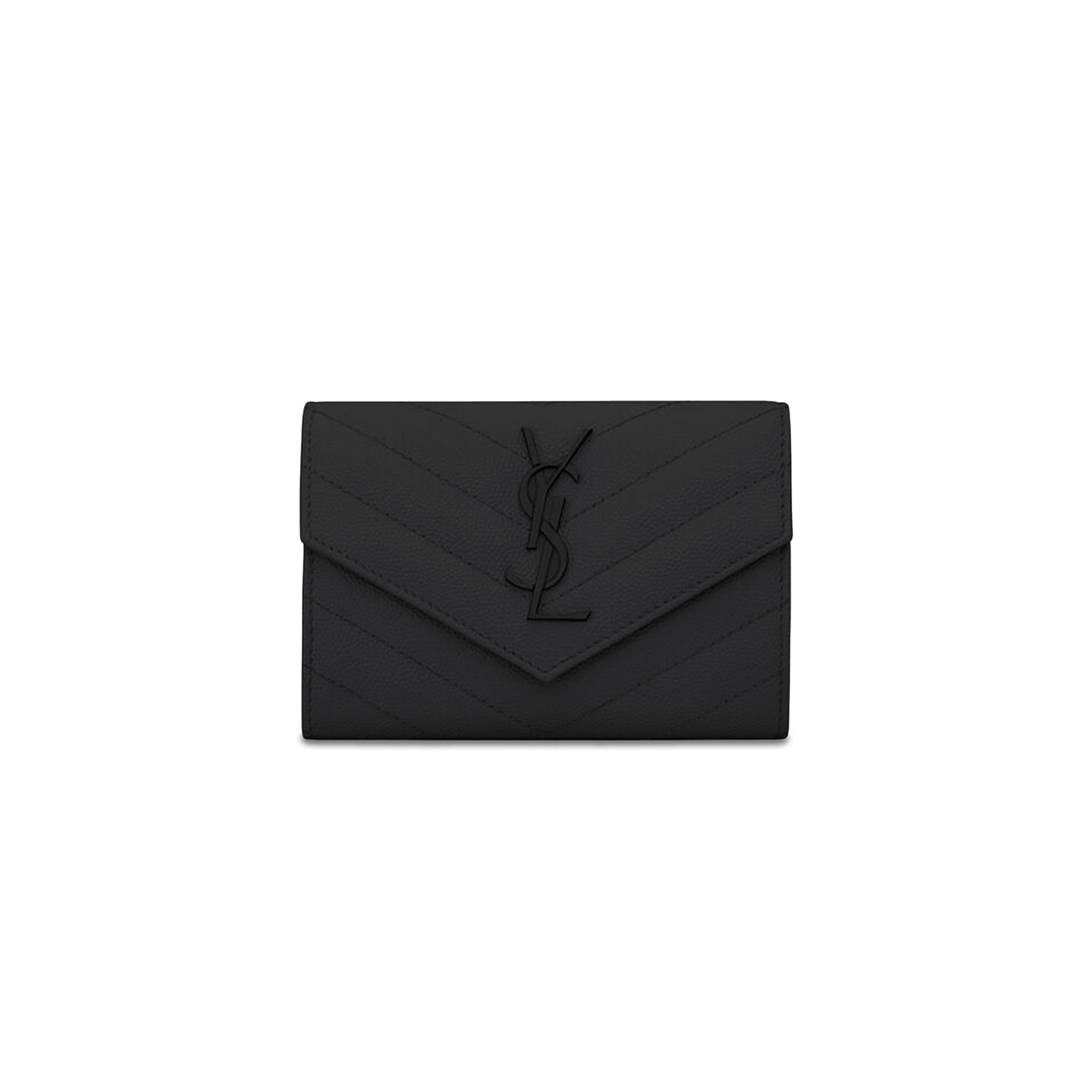 Y*L CASSANDRE MATELASSÉ SMALL ENVELOPE WALLET IN GRAIN DE POUDRE LEATHER 414404BOW081000 (13.5*9.5*3