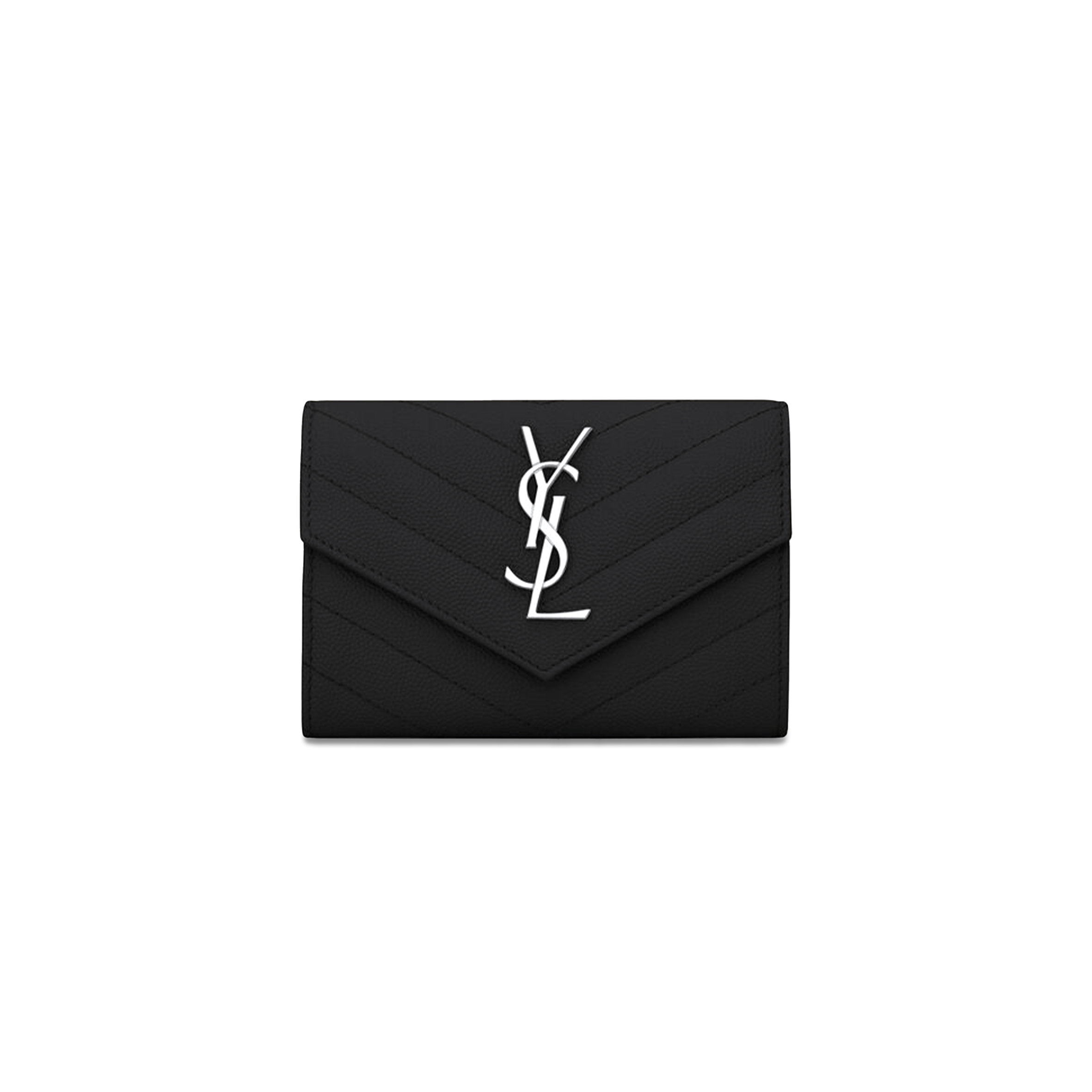 Y*L CASSANDRE MATELASSÉ SMALL ENVELOPE WALLET IN GRAIN DE POUDRE LEATHER 414404BOW021000 (13.5*9.5*3
