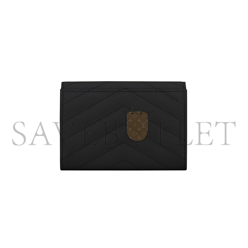 Y*L CASSANDRE MATELASSÉ SMALL ENVELOPE WALLET IN GRAIN DE POUDRE LEATHER 414404BOW021000 (13.5*9.5*3