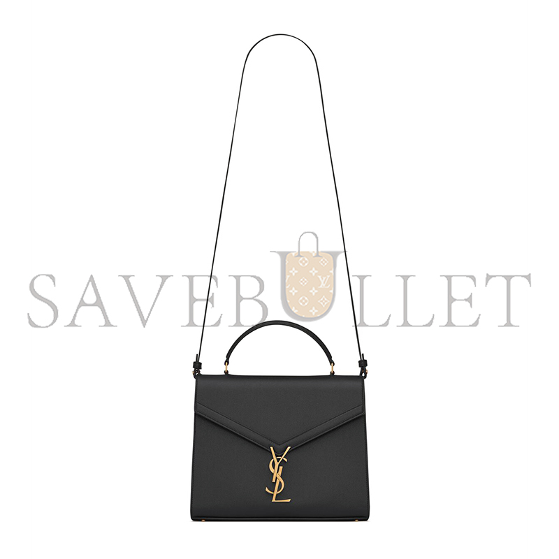 Y*L CASSANDRA MEDIUM TOP HANDLE BAG IN GRAIN DE POUDRE EMBOSSED LEATHER 623931BOW0W1000 (24.5*20*11.