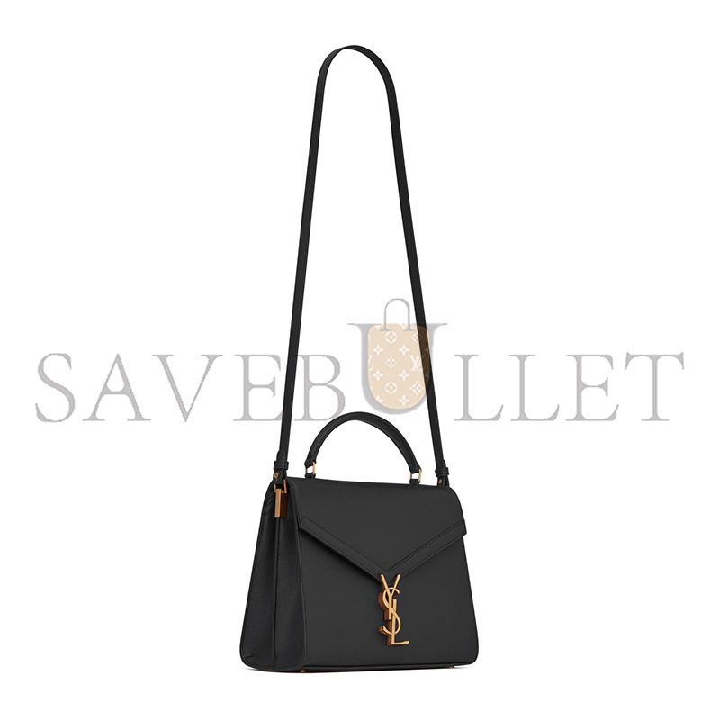Y*L CASSANDRA MEDIUM TOP HANDLE BAG IN GRAIN DE POUDRE EMBOSSED LEATHER 623931BOW0W1000 (24.5*20*11.