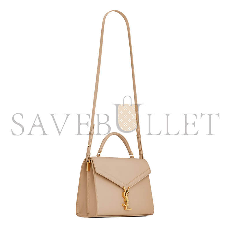 Y*L CASSANDRA MEDIUM TOP HANDLE BAG IN GRAIN DE POUDRE EMBOSSED LEATHER 623931BOW0W2721 (24.5*20*11.