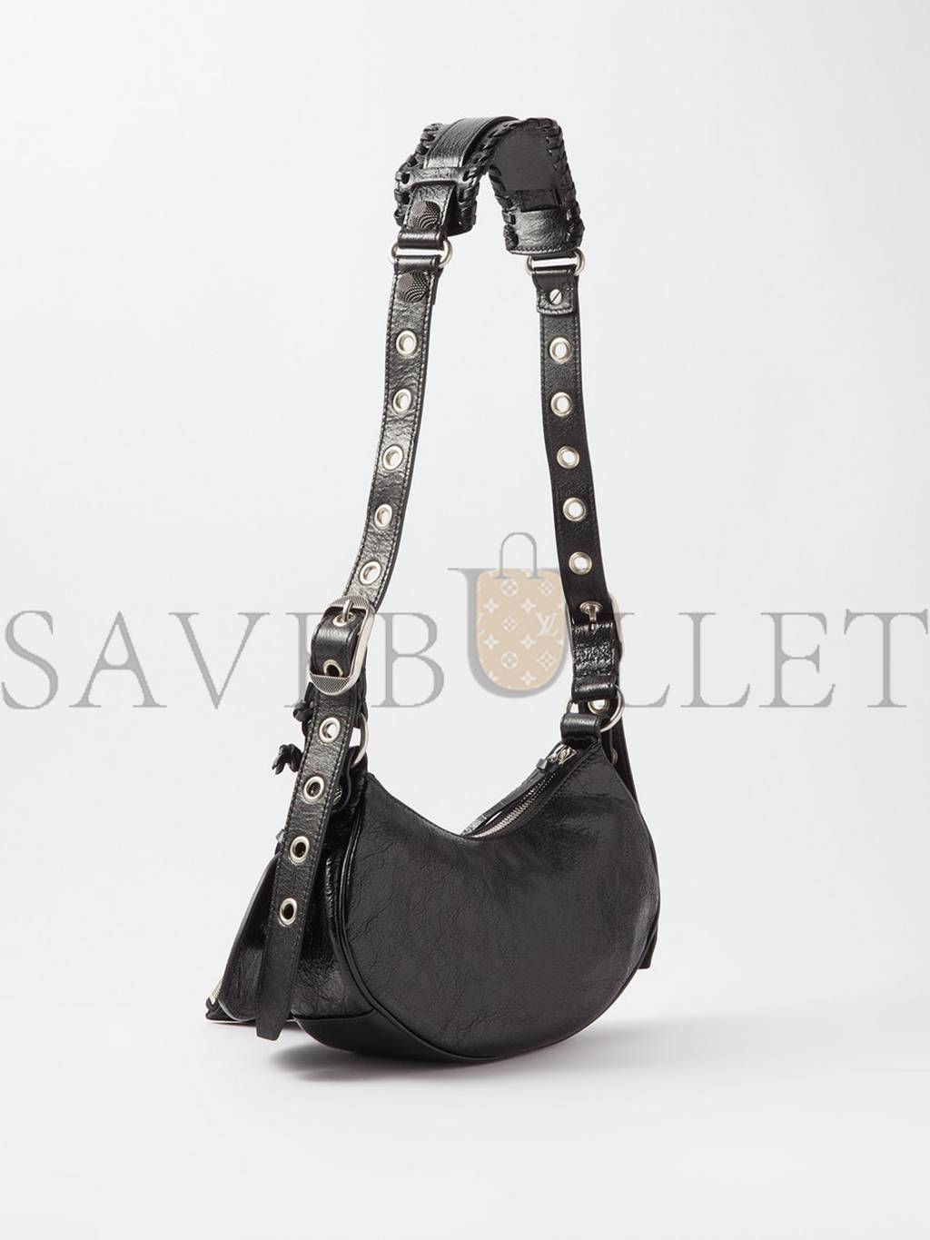 Ba*len*cia*ga black cagole xs leather shoulder bag  matchesfashion us (24*13.5*5.4cm)