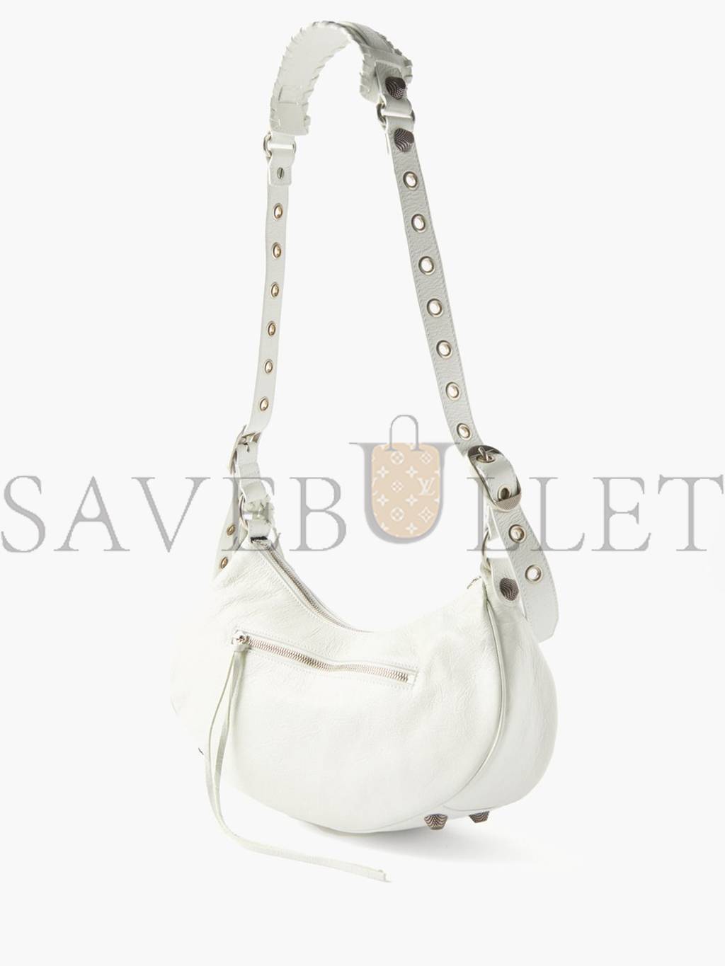 Ba*len*cia*ga white cagole s leather shoulder bag  matchesfashion us (25*17.7*6cm)
