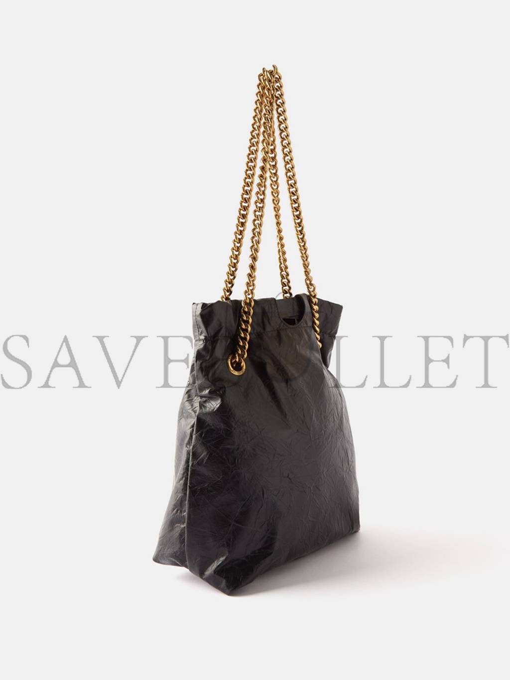 Ba*len*cia*ga black crush creased-leather tote bag  matchesfashion us (27.9*25.4*10.1cm)