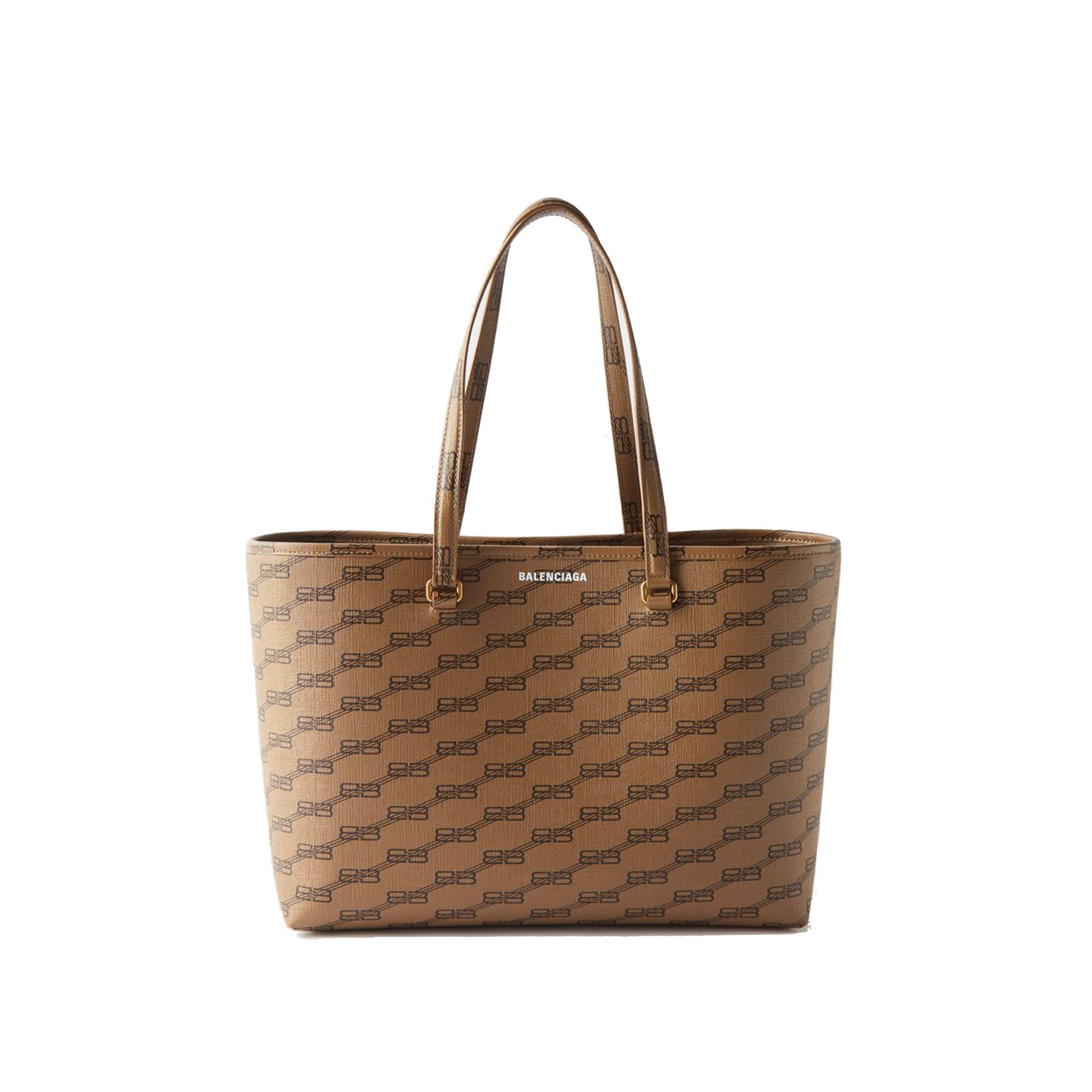 Ba*len*cia*ga beige signature bb-print coated-canvas tote bag  matchesfashion us (40*26*14cm)